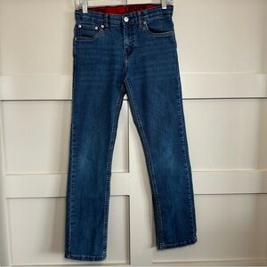 Levi's 511 Straight Blue Denim Jeans Adjustable Comfort Waist Boys Size 14 Reg